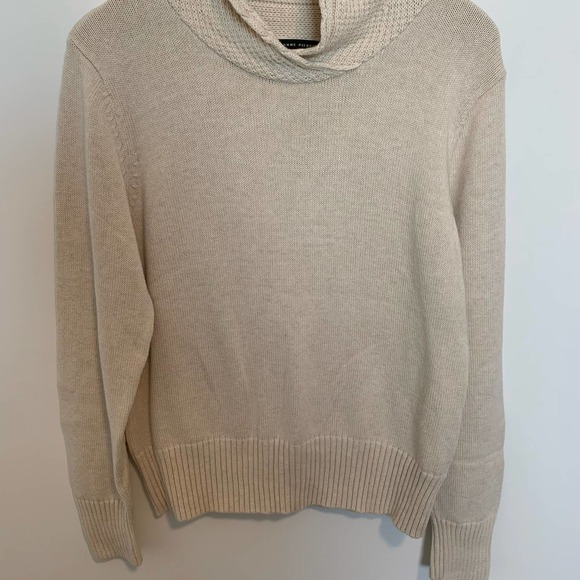 Jeanne Pierre Pullover Long Sleeve Mock Neck Sweater Size Large 100% Cotton - Picture 3 of 15